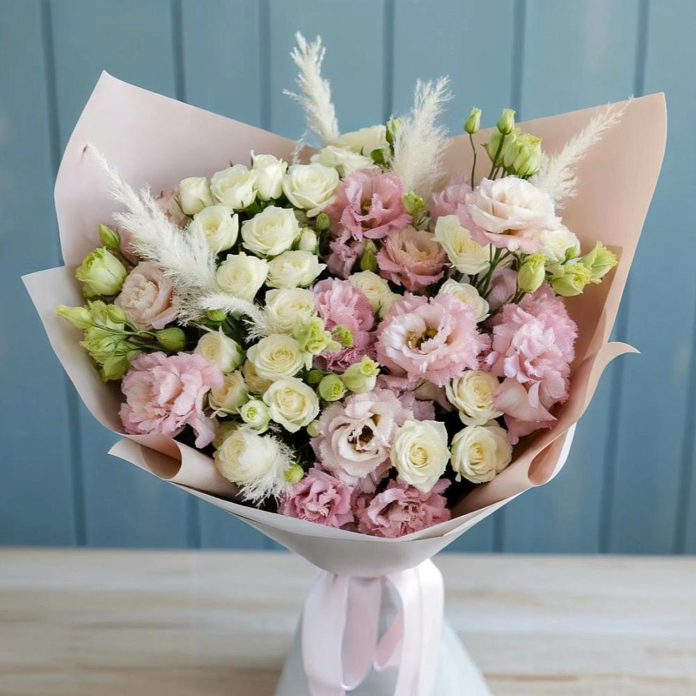 Букет цветов из: Альстромерии и Розы в Ремонтном