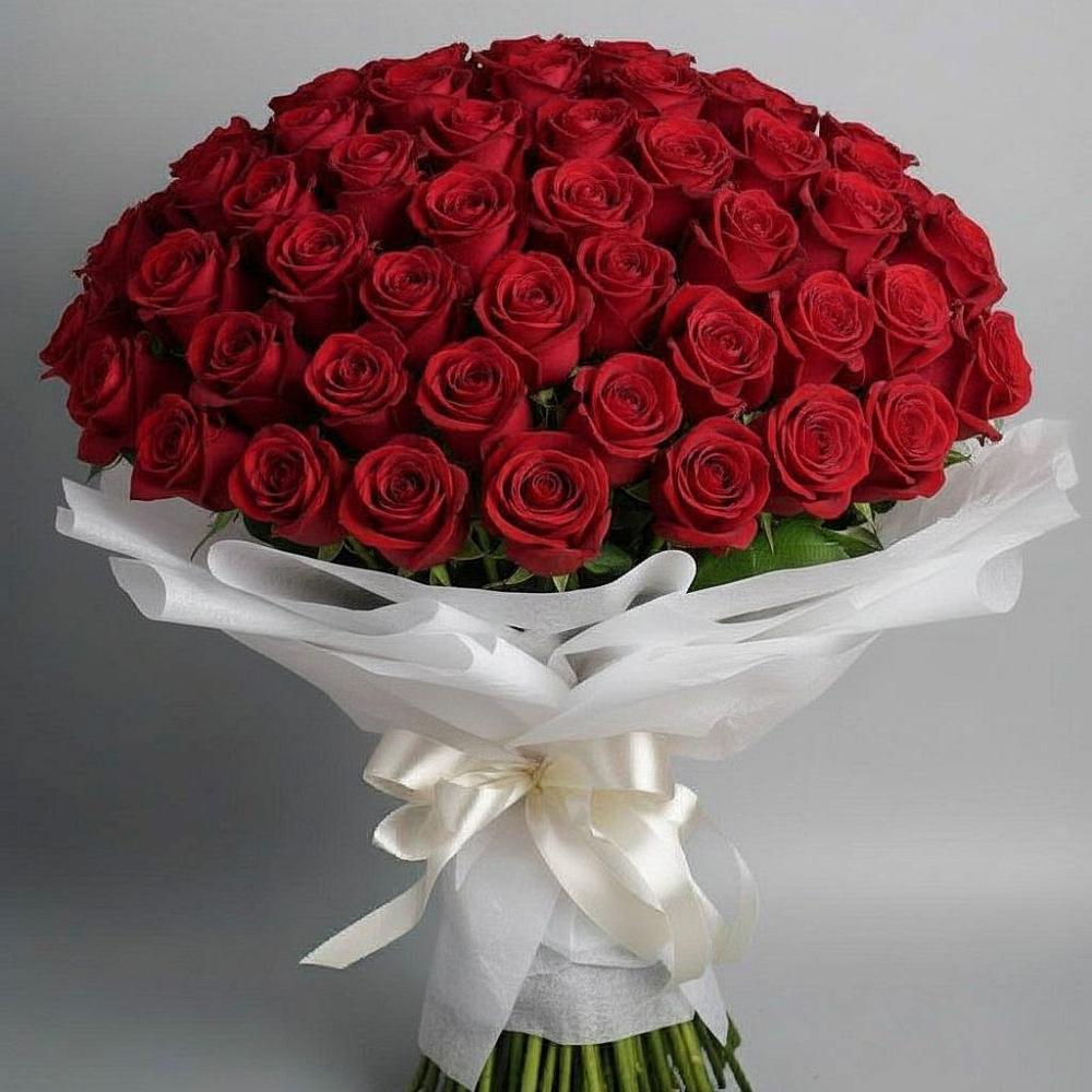 Букет 101 Красная роза Блэк Мэджик в Ремонтном