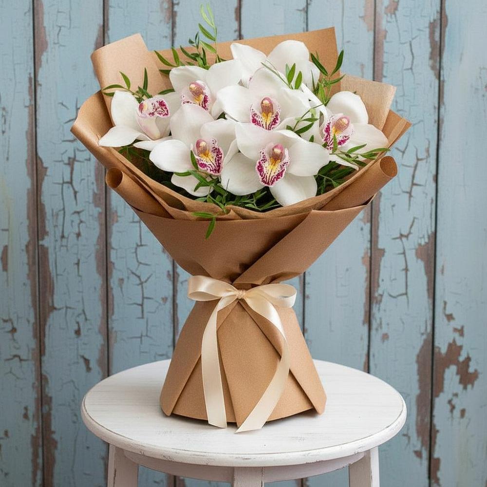 Букет цветов из: Орхидеи и Розы в Ремонтном