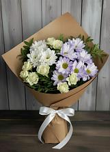 Букет цветов из:  Хризантемы и Розы в Ремонтном