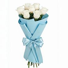 Букет 7 белых роз Проуд в Ремонтном