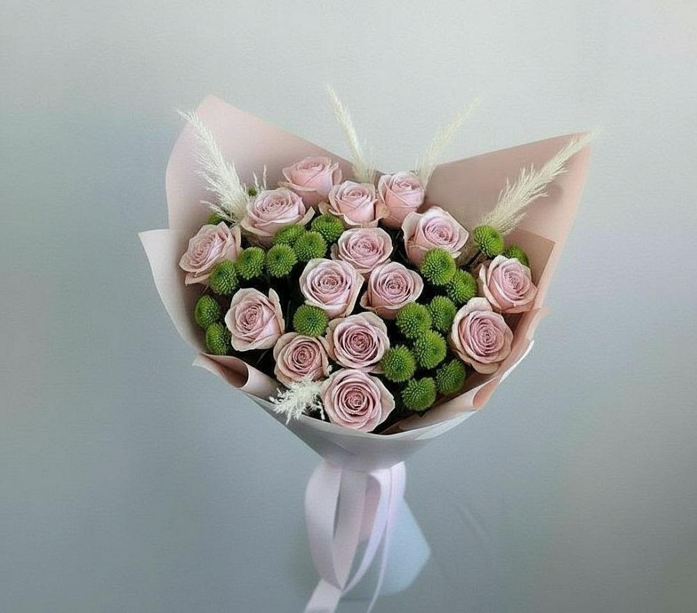 Букет цветов из: Розы и Хризантемы в Ремонтном