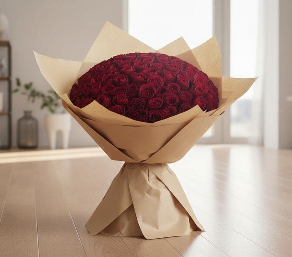 Букет 101 Красная роза в Ремонтном