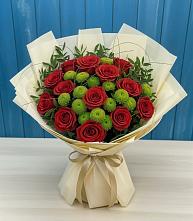 Букет цветов из:  Розы и Хризантемы в Ремонтном