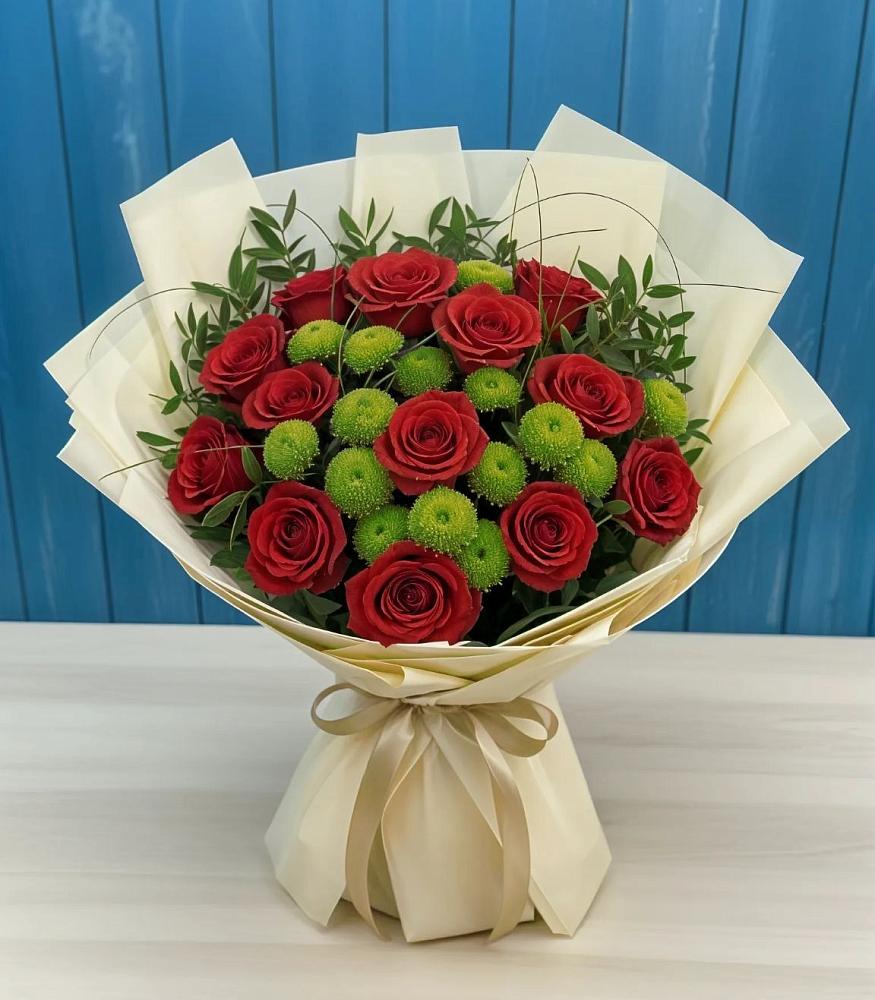 Букет цветов из: Розы и Хризантемы в Ремонтном