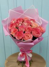 Букет 15 Розовых роз Равель #REPLACE_PRED# Ремонтном