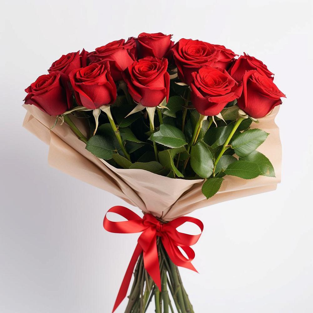 Букет 11 Красных роз Эдлесс Лав в Ремонтном