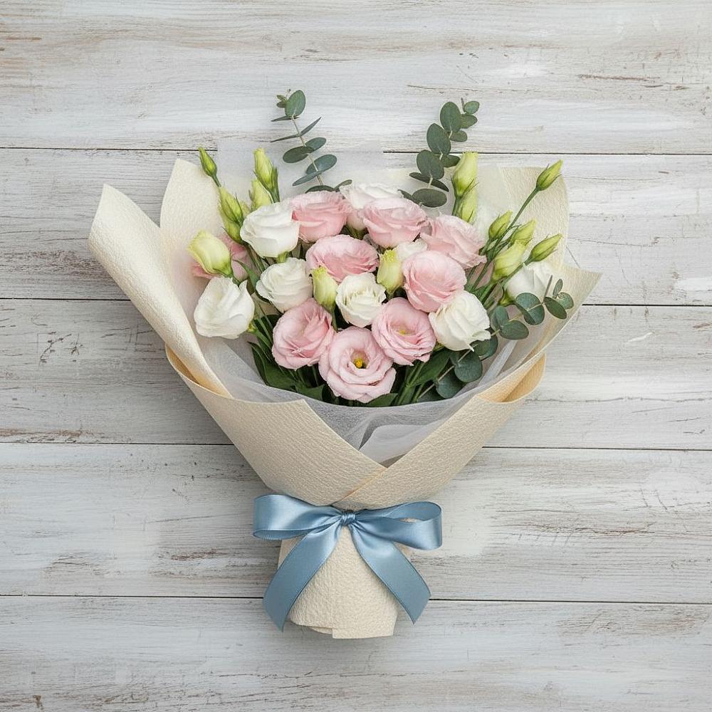 Букет цветов из: Лизиантусы в Ремонтном